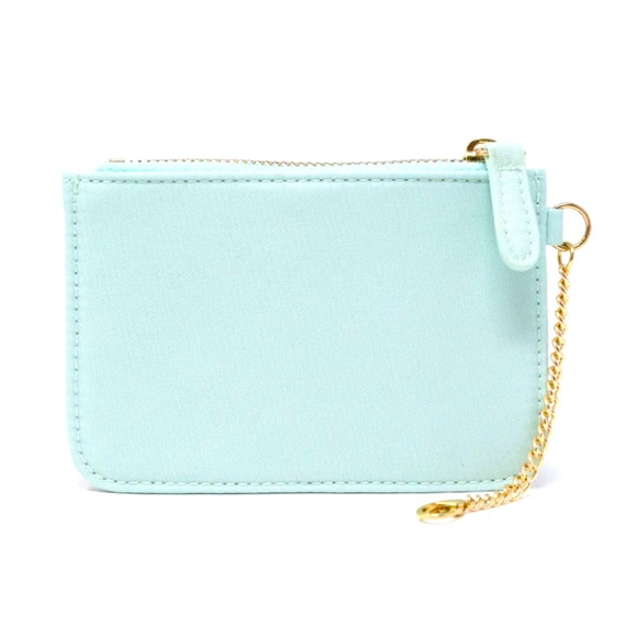 Mint Key Chain Wallet/cards/coin holder W. Gold clip on Chain NTW BY PINKLily - Picture 2 of 3